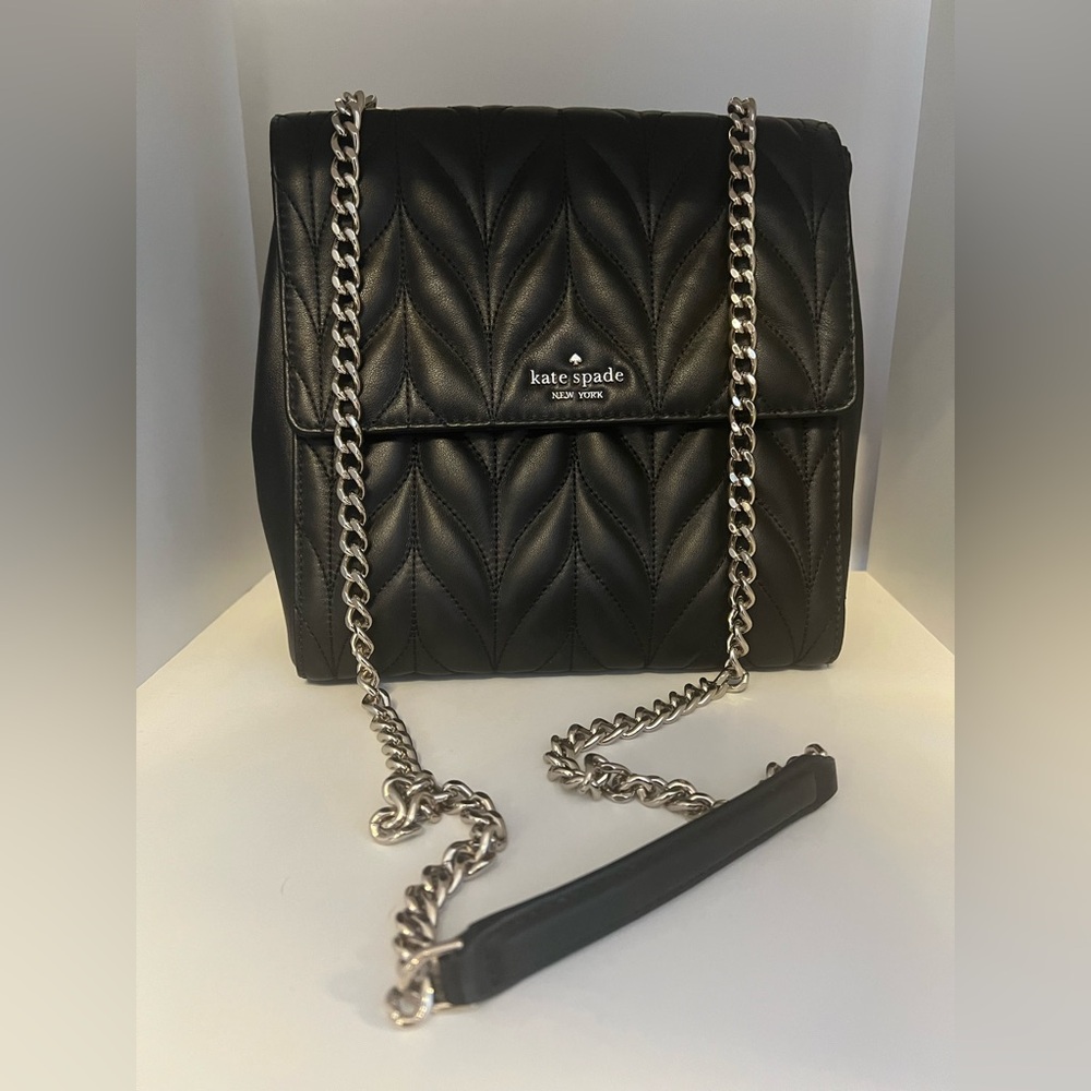 NWOT Kate Spade Black Quilted Brayden Briar Lane Backpack/Crossbody